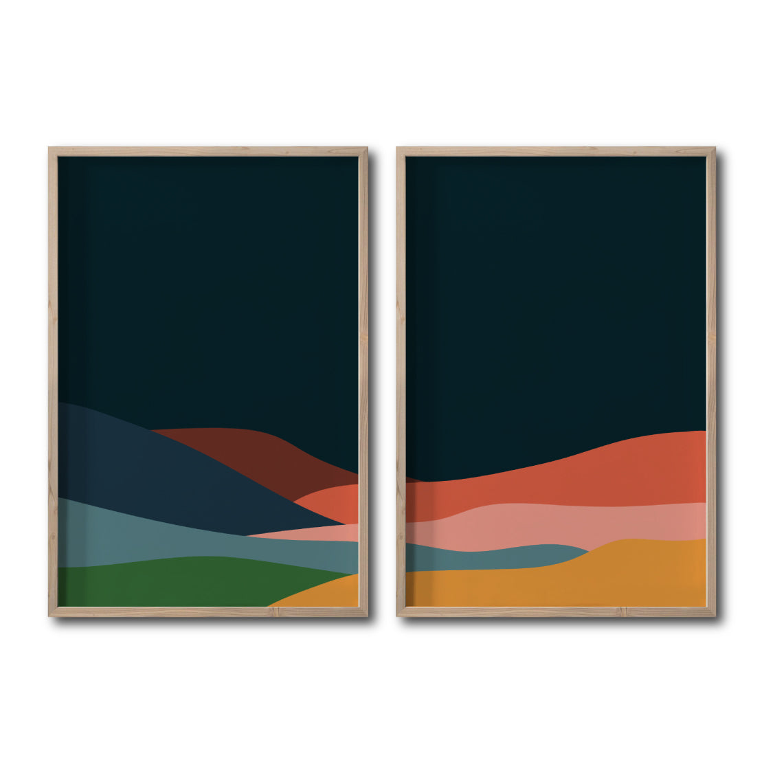 Set 2 Cuadros Decorativos Abstract Colors 121 - Para Estudio
