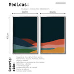 Cargar imagen en el visor de la galería, Set 2 Cuadros Decorativos Abstract Colors 121 - Para Estudio
