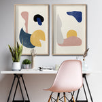 Cargar imagen en el visor de la galería, Set 2 Cuadros Decorativos Abstract Colors 011 - Para Estudio
