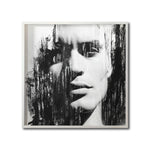 Cargar imagen en el visor de la galería, Cuadro Decorativo Art Faces 001 - Rostro Abstracto Masculino Blanco y Negro
