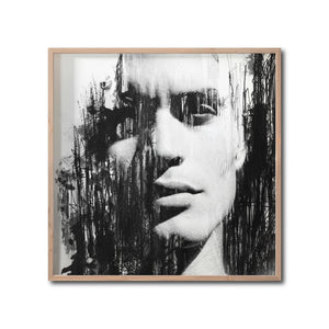 Cuadro Decorativo Art Faces 001 - Rostro Abstracto Masculino Blanco y Negro