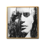 Cargar imagen en el visor de la galería, Cuadro Decorativo Art Faces 001 - Rostro Abstracto Masculino Blanco y Negro
