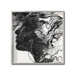 Cargar imagen en el visor de la galería, Cuadro Decorativo Art Faces 002 - Rostro Abstracto Femenino  Blanco y Negro
