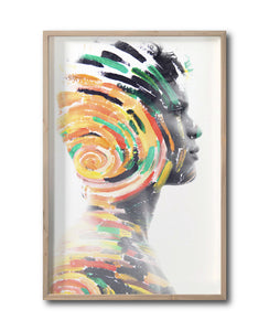 Cuadro Decorativo Art Faces 007 - Rostro Abstracto Masculino