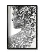 Cargar imagen en el visor de la galería, Compra cuadros decorativos Rostro Abstracto Masculino blanco y negro para tu recámara. Galería314.Cuadro Moderno, Minimalista, y Elegante.Decoración de interiores. Interiorismo. 020
