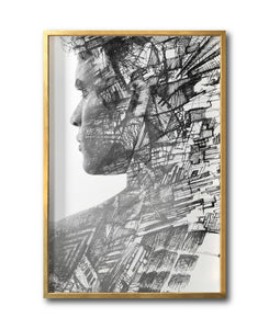 Cuadro Decorativo Art Faces 020 - Rostro Abstracto Masculino