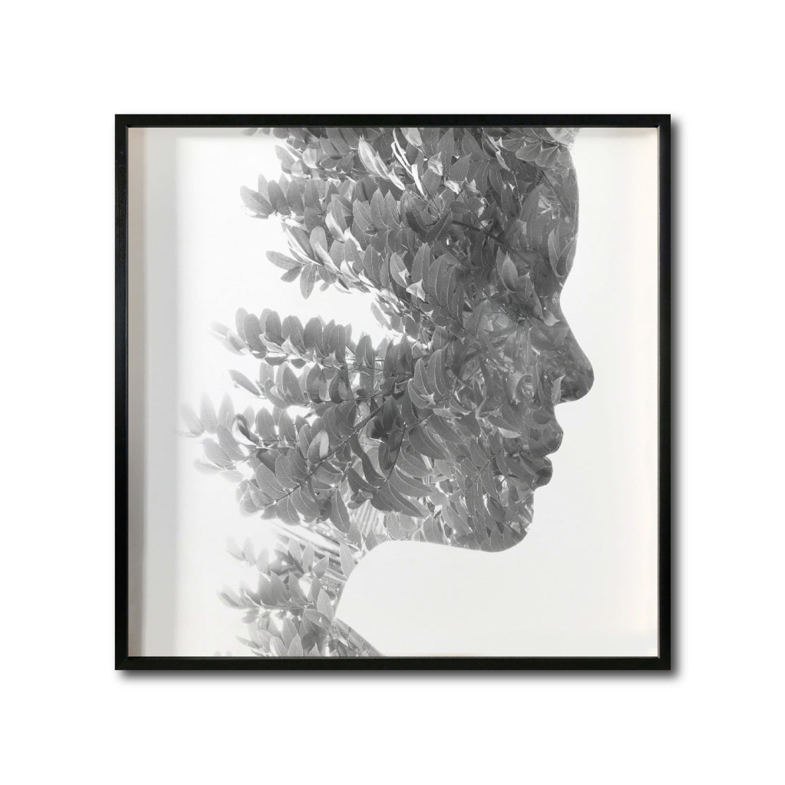 Cuadros decorativos Rostro Abstracto Femenino a Blanco y Negro para tu recámara. Galería314.Cuadro Moderno, Minimalista, y Elegante.025