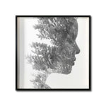 Cargar imagen en el visor de la galería, Cuadros decorativos Rostro Abstracto Femenino a Blanco y Negro para tu recámara. Galería314.Cuadro Moderno, Minimalista, y Elegante.025
