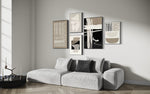 Cargar imagen en el visor de la galería, Set Cuadros Decorativos Abstracto Negro Arena 2 - 218A - 5piezas Minimalistas Arte Moderno Estilo Nordico en Tonos Neutros
