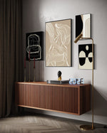 Cargar imagen en el visor de la galería, Set Cuadros Decorativos Abstracto Negro Arena 2 - 230 B - 4piezas Arte Moderno y Minimalista Estilo Nordico Tonos Neutros
