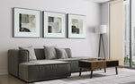 Cargar imagen en el visor de la galería, Set Cuadros Decorativos Abstracto Negro Arena  2 - 232 - Triptico Moderno y Elegante Arte Minimalista Estilo Nordico
