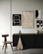 Cargar imagen en el visor de la galería, Set Cuadros Decorativos Abstracto Negro Arena 2 - 230 B - 4piezas Arte Moderno y Minimalista Estilo Nordico Tonos Neutros
