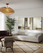 Cargar imagen en el visor de la galería, Set Cuadros Decorativos Abstracto Negro Arena 2 - 209 - Triptico Moderno y Elegante Arte Minimalista en Tonos Neutros
