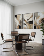 Cargar imagen en el visor de la galería, Set Cuadros Decorativos Abstracto Negro Arena 2 - 206 - Triptico Minimalista Arte Moderno y Elegante Estilo Nordico en Tonos Neutros
