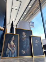 Cargar imagen en el visor de la galería, Set Cuadros Decorativos Personajes Época 020 Superhéroes Supermán, Batman y Wonder Woman
