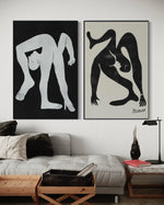 Cargar imagen en el visor de la galería, Set Cuadros Decorativos Abstracto Negro Arena 2-231 -Diptico
