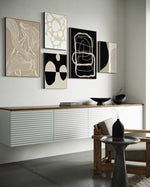 Cargar imagen en el visor de la galería, Set Cuadros Decorativos Abstracto Negro Arena 2 - 230A- 5piezas Arte Moderno Estilo Nordico Tonos Neutros
