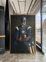 Cargar imagen en el visor de la galería, Cuadro Decorativo Personajes Época 028B Superhéroes Capitán America
