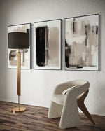 Cargar imagen en el visor de la galería, Set Cuadros Decorativos Abstracto Negro Arena 2 - 204 - Triptico Moderno Arte Minimalista estilo Nordico Boho en Tonos Neutros
