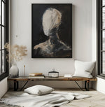 Cargar imagen en el visor de la galería, Cuadro Decorativo Abstracto Negro Arena 2-219 Rostro Moderno Arte Minimalista Cara en Beige y Negro Tonos Neutros
