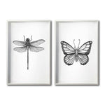 Cargar imagen en el visor de la galería, Set 2 Cuadros Decorativos Insectos 004 Libélula - Mariposa
