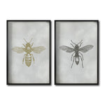 Cargar imagen en el visor de la galería, Set 2 Cuadros Decorativos Insectos 007 Abeja - Avispa
