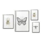 Cargar imagen en el visor de la galería, Set 4 Cuadros Decorativos Insectos 018 - Escarabajo, Mariposa, Catarina, Avispa
