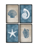 Cargar imagen en el visor de la galería, Set Cuadros Decorativos Marino 001 Caracol, Concha y Estrella de Mar
