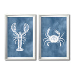 Cargar imagen en el visor de la galería, Set Cuadros Decorativos Marino 012 Cangrejo y Langosta
