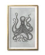 Cargar imagen en el visor de la galería, Cuadro decorativo  Canva Animal Marino Pulpo online para sala. Mar. Galería314. 024 Cuadro Moderno, elegante. Gris
