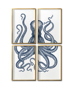 Cargar imagen en el visor de la galería, Venta Cuadros elegantes decorativos animales para Sala. Cuadros baratos. Fauna y Naturaleza. Arte decoración de interiores. Arte marino. Decoración Fauna. Pulpo. Color Azul.
