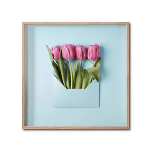 Cuadro Decorativo Pink 034 - Sobre Tulipanes