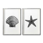 Cargar imagen en el visor de la galería, Set Cuadros Decorativos Marino  074 Concha y Estrella de Mar
