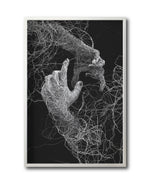 Cargar imagen en el visor de la galería, Cuadro Decorativo Roots 001 - Manos Abstractas Blanco y Negro
