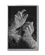 Cargar imagen en el visor de la galería, Cuadro Decorativo Roots 003 - Manos Abstractas Blanco y Negro
