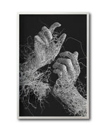 Cargar imagen en el visor de la galería, Cuadro Decorativo Roots 003 - Manos Abstractas Blanco y Negro
