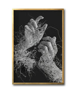 Cargar imagen en el visor de la galería, Cuadro Decorativo Roots 003 - Manos Abstractas Blanco y Negro
