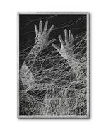 Cargar imagen en el visor de la galería, Cuadro Decorativo Roots 004 - Manos Abstractas Blanco y Negro
