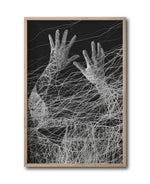 Cargar imagen en el visor de la galería, Cuadro Decorativo Roots 004 - Manos Abstractas Blanco y Negro
