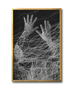 Cargar imagen en el visor de la galería, Cuadro Decorativo Roots 004 - Manos Abstractas Blanco y Negro
