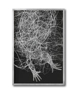 Cargar imagen en el visor de la galería, Cuadro Decorativo Roots 005 - Manos Abstractas Blanco y Negro
