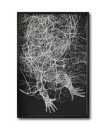 Cargar imagen en el visor de la galería, Cuadro Decorativo Roots 005 - Manos Abstractas Blanco y Negro
