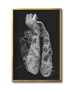 Cargar imagen en el visor de la galería, Cuadro Decorativo Roots 006 - Manos Abstractas Blanco y Negro
