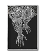 Cargar imagen en el visor de la galería, Cuadro Decorativo Roots 007 - Manos Abstractas Blanco y Negro
