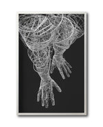 Cargar imagen en el visor de la galería, Cuadro Decorativo Roots 007 - Manos Abstractas Blanco y Negro
