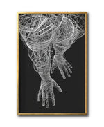 Cargar imagen en el visor de la galería, Cuadro Decorativo Roots 007 - Manos Abstractas Blanco y Negro
