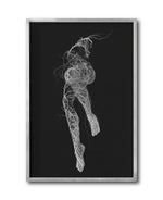 Cargar imagen en el visor de la galería, Cuadro Decorativo Roots 009 - Silueta Femenina Abstracta Blanco y Negro
