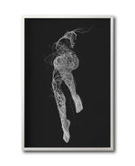 Cargar imagen en el visor de la galería, Cuadro Decorativo Roots 009 - Silueta Femenina Abstracta Blanco y Negro
