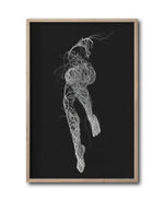 Cargar imagen en el visor de la galería, Cuadro Decorativo Roots 009 - Silueta Femenina Abstracta Blanco y Negro
