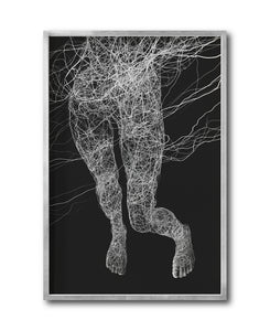 Cuadro Decorativo Roots 010 - Piernas Abstractas Blanco y Negro